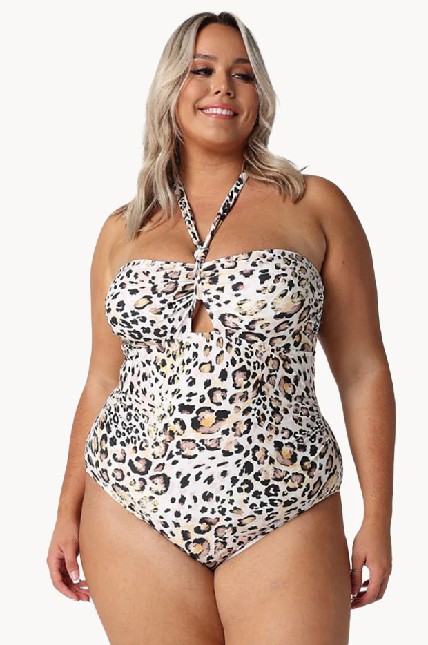 Snow Leopard Bandeau One Piece - Image 5