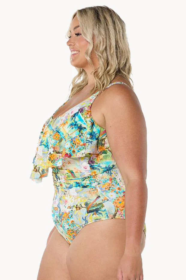 Tropicana Frill V Neck One Piece - Image 4