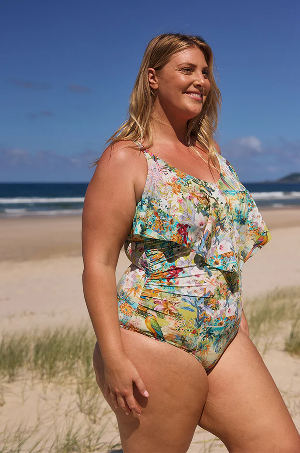 Tropicana Frill V Neck One Piece - Image 5