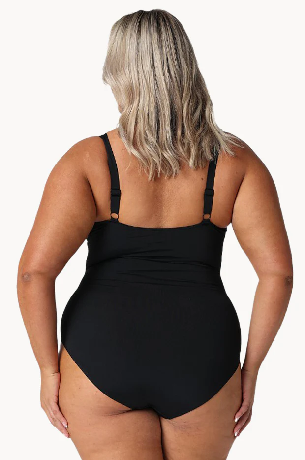Twist Front High Neck One Piece - Image 2