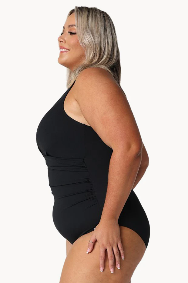 Twist Front High Neck One Piece - Image 3