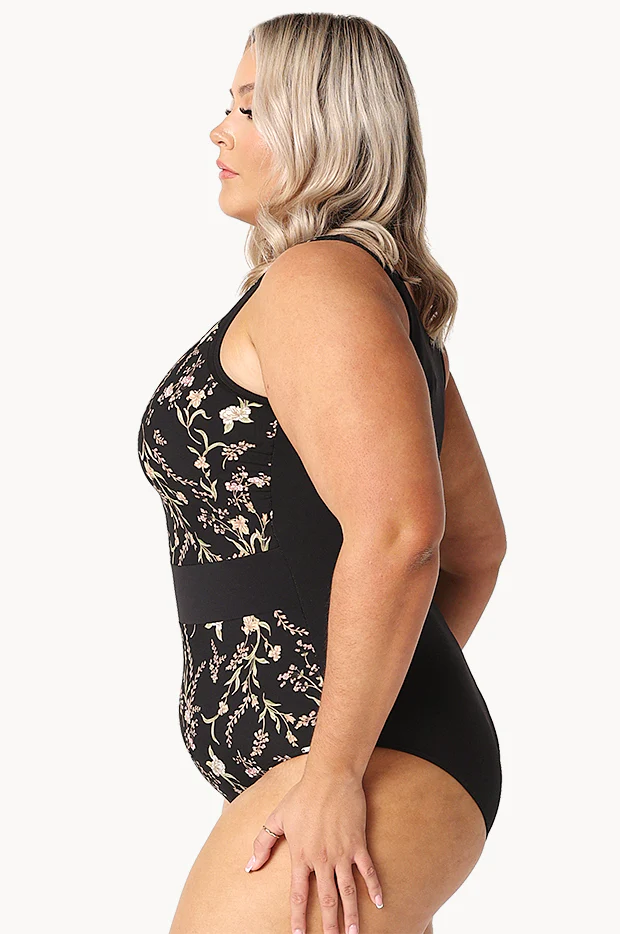 Wildflowers Zip High Neck One Piece - Image 4