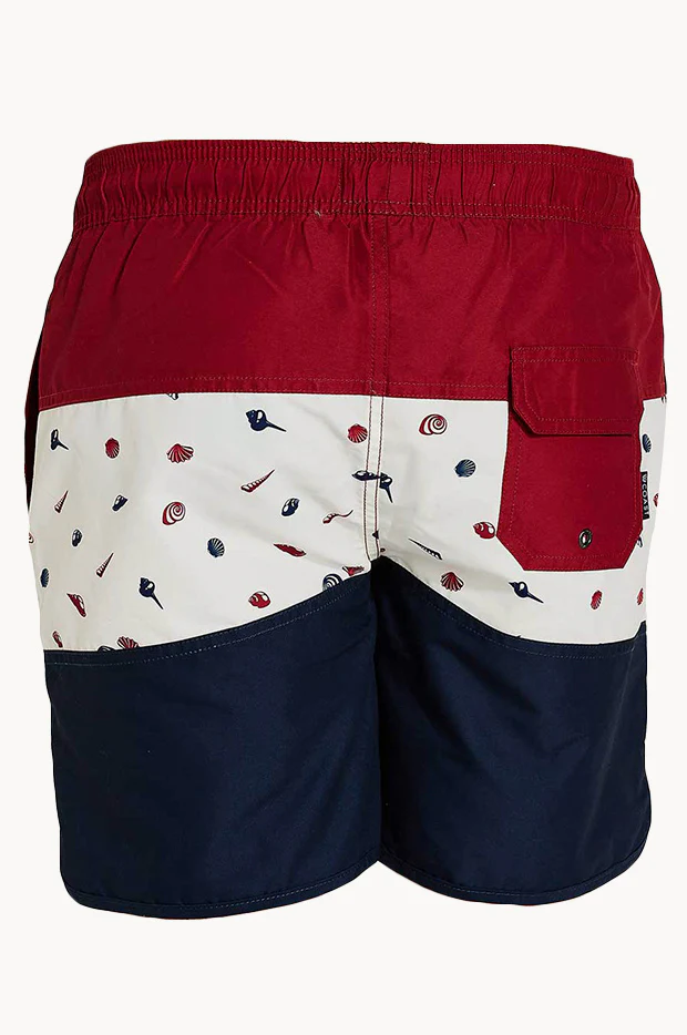 Mens Shell Beach Print Panel Boardshort - Image 2