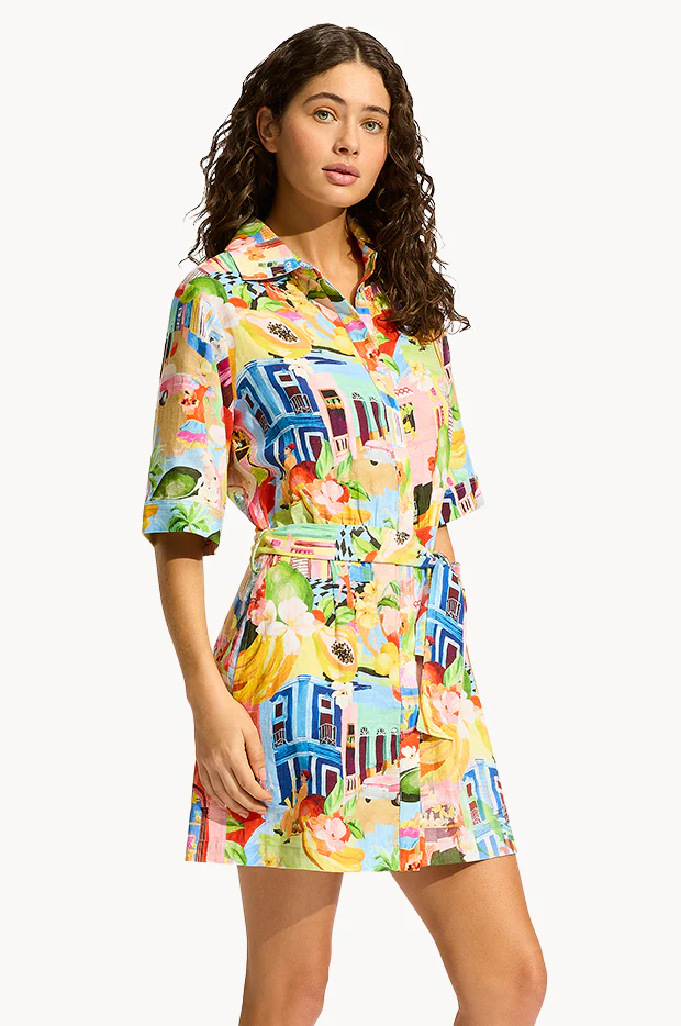 Cuba Mini Shirt Dress - Image 2