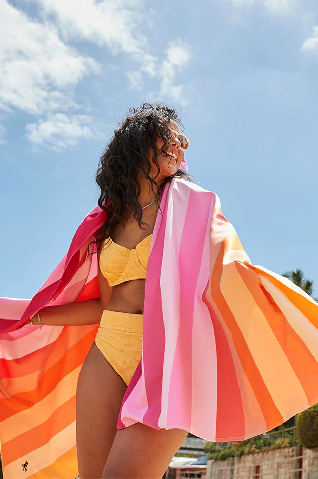 Stripe Summer Microfibre Towel - Image 2