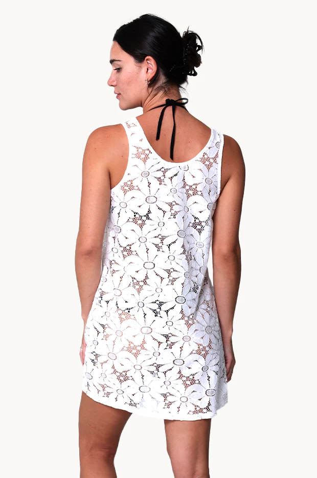 Floral Crochet Tank Dress - Image 2