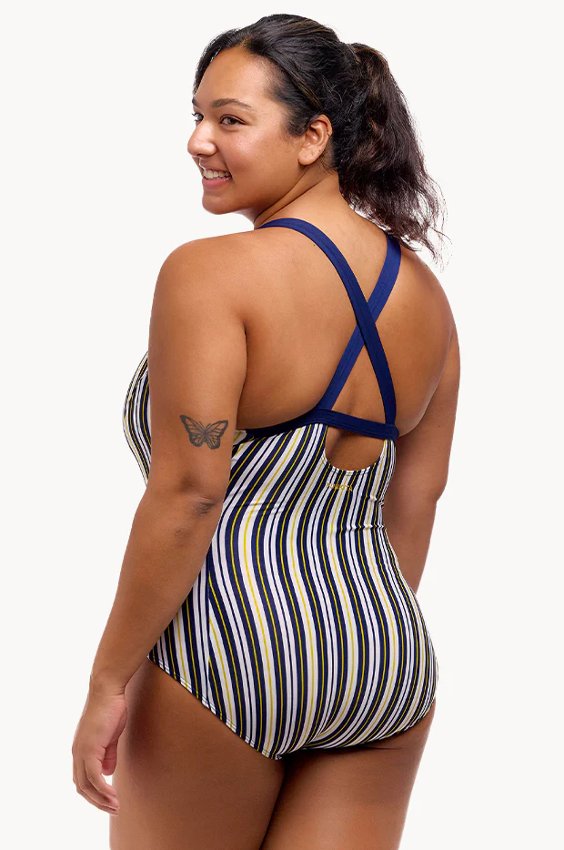 Admiralty Stripe Brace Me Back One Piece - Image 2