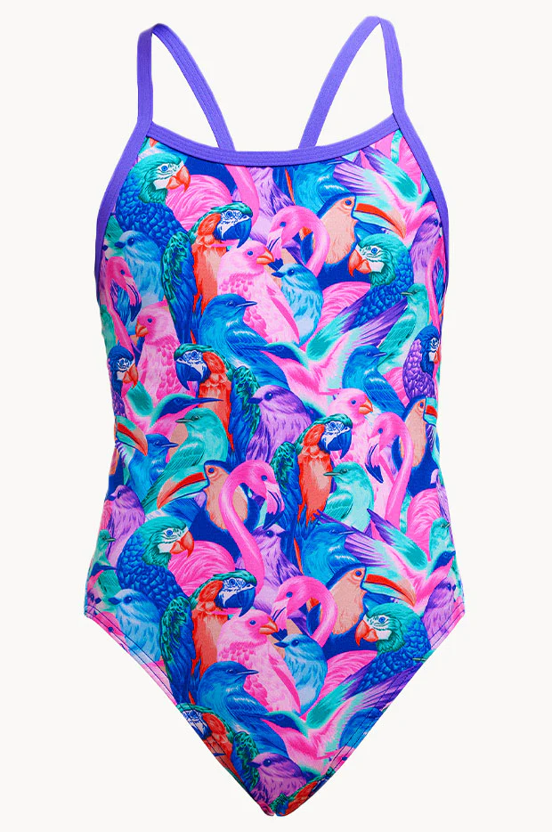 Girls Birds Gone Wild Single Strap One Piece - Image 3