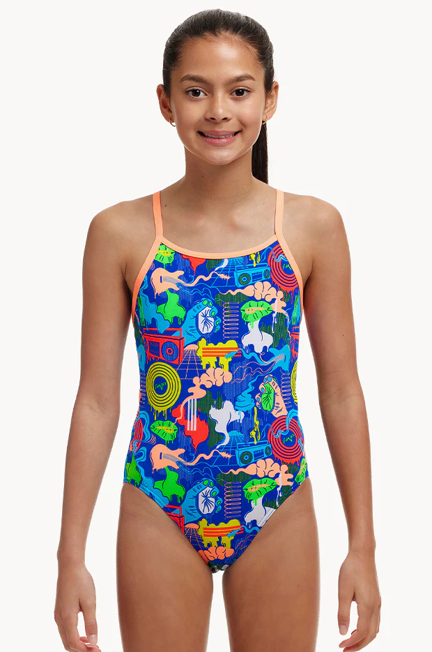 Girls Blues Baby Diamond Back One Piece