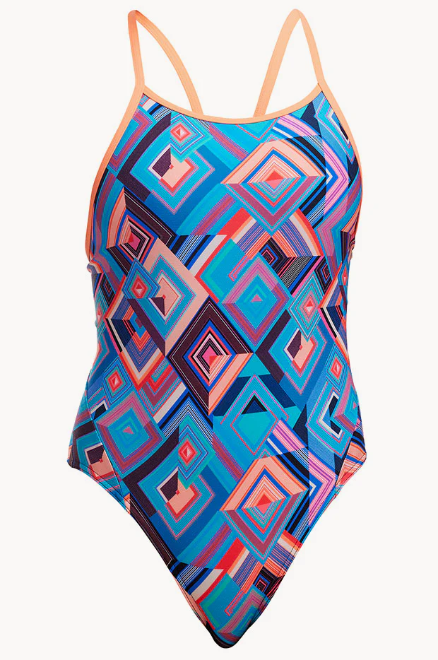 Girls Boxed Up Diamond Back One Piece - Image 3