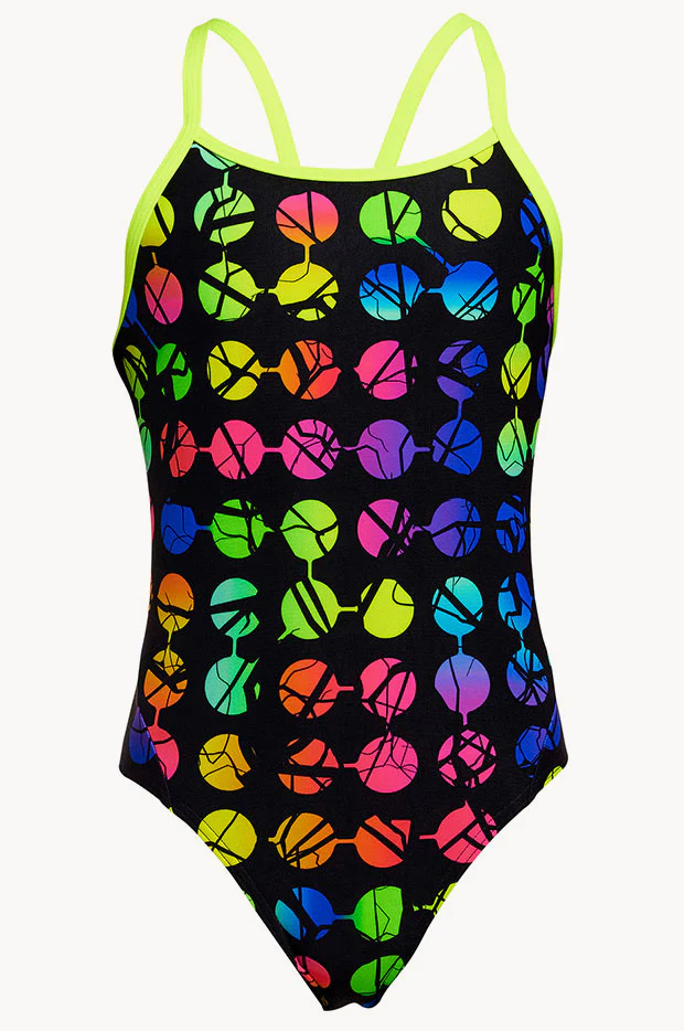 Girls Broken Circle Diamond Back One Piece - Image 3