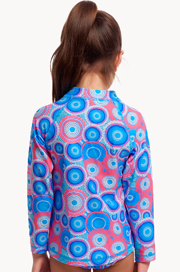 Girls Bundjalung Blue Suntop - Image 3