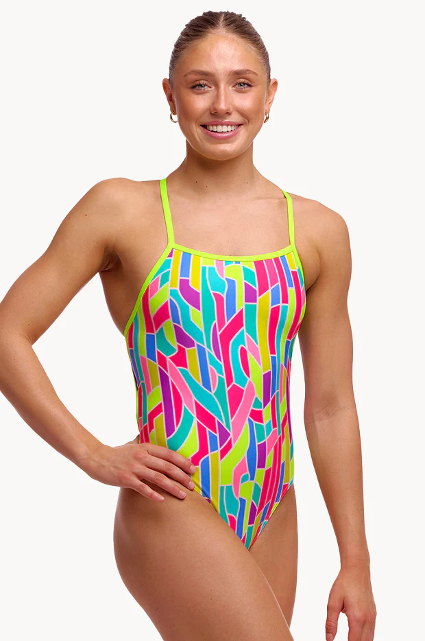 Girls Candy Cracks Tie Me Tight One Piece - Image 3