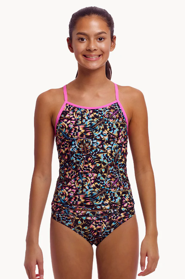 Girls Copper Cluster Tankini Set