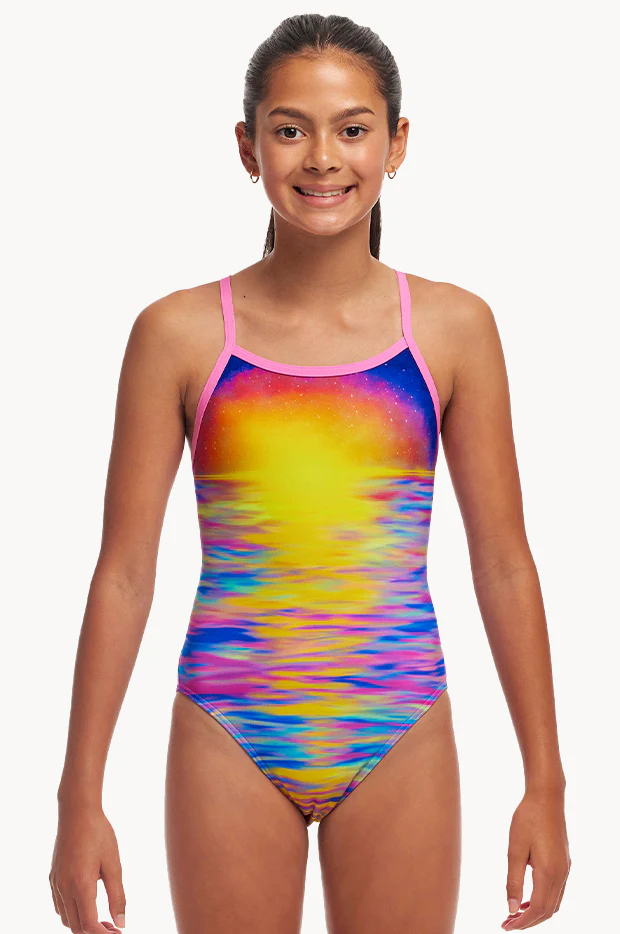 Girls Darkinjung Sunset Single Strap One Piece