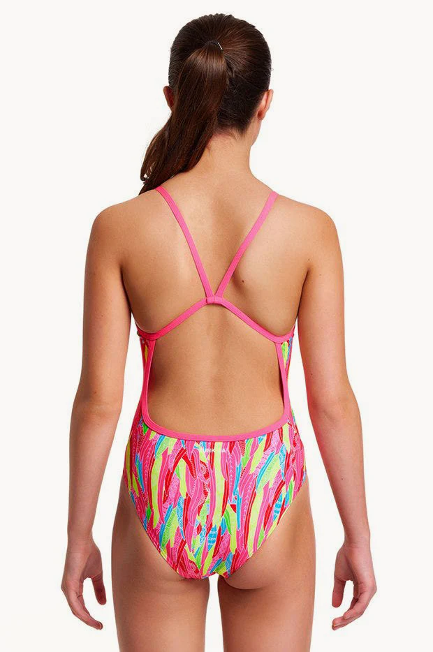 Girls Feather Flock Eco Single Strap One Piece - Image 2