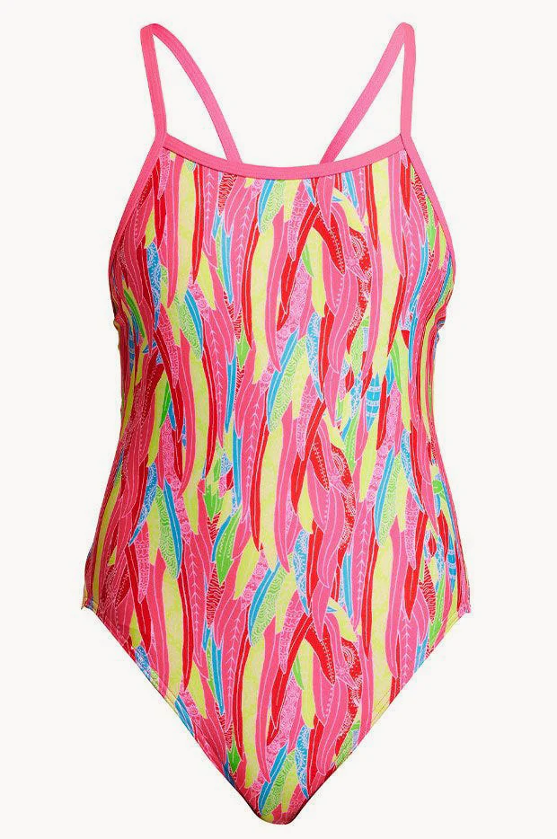 Girls Feather Flock Eco Single Strap One Piece - Image 3