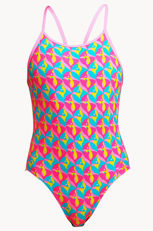 Girls Foxy Friends Diamond Back One Piece - Image 3