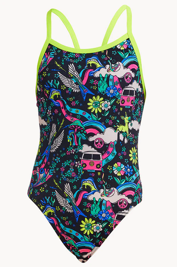 Girls Hippy Dippy Eco Single Strap One Piece - Image 3