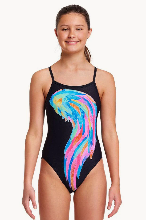 Girls Icarus Ink Single Strap One Piece