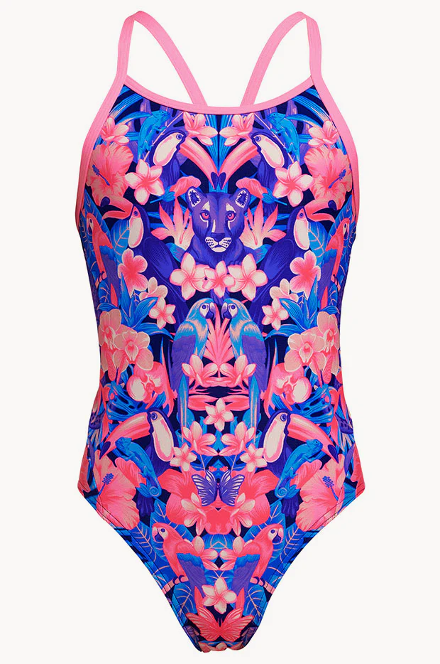 Girls Jingle Jungle Diamond Back One Piece - Image 3