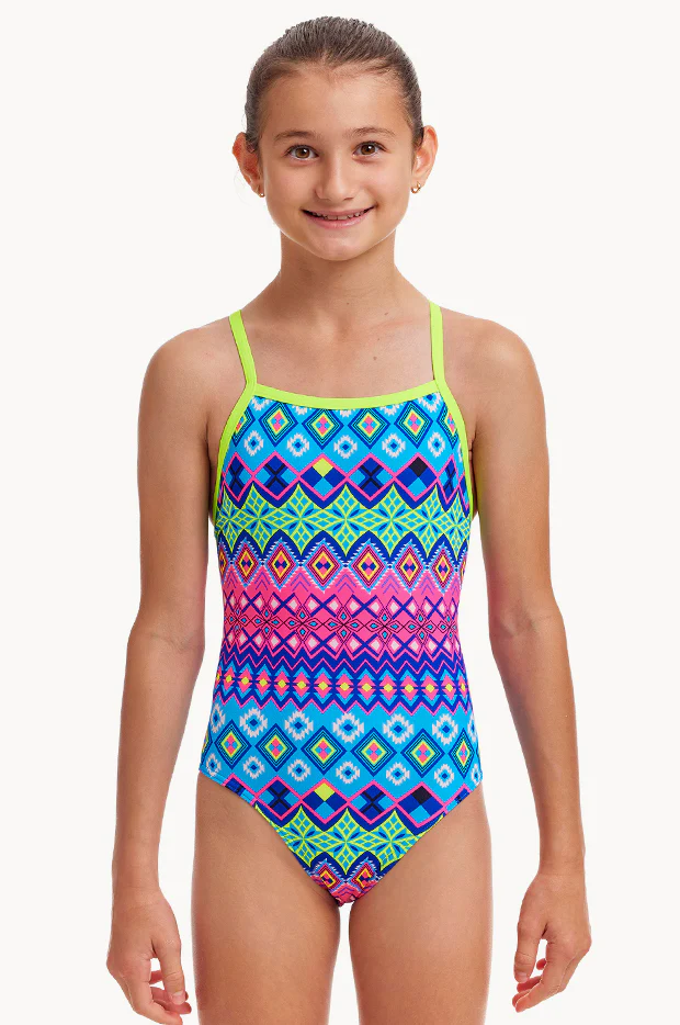 Girls Kris Kringle Tie Me Tight One Piece
