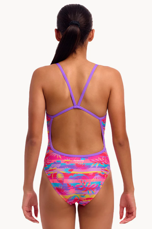 Girls Leave In Single Strap One Piece - Image 2