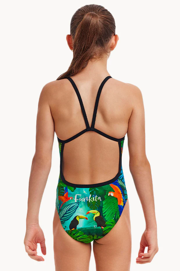 Girls Lost Forest Single Strap One Piece - Image 2