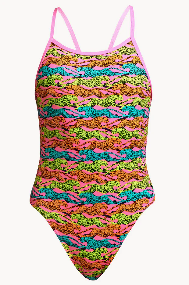 Girls Lying Cheet Single Strap One Piece - Image 3