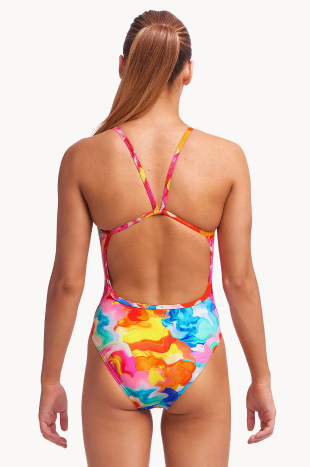Girls Messy Monet Single Strap One Piece - Image 2