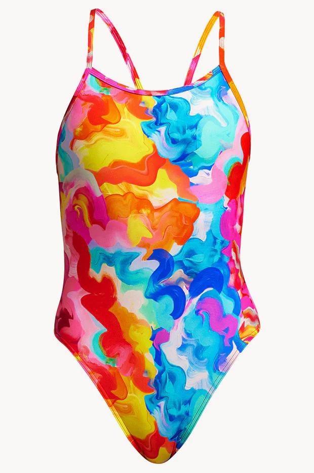 Girls Messy Monet Single Strap One Piece - Image 3