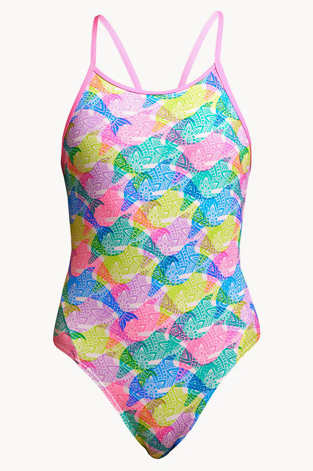 Girls Pastel Porpie Diamond Back One Piece - Image 4