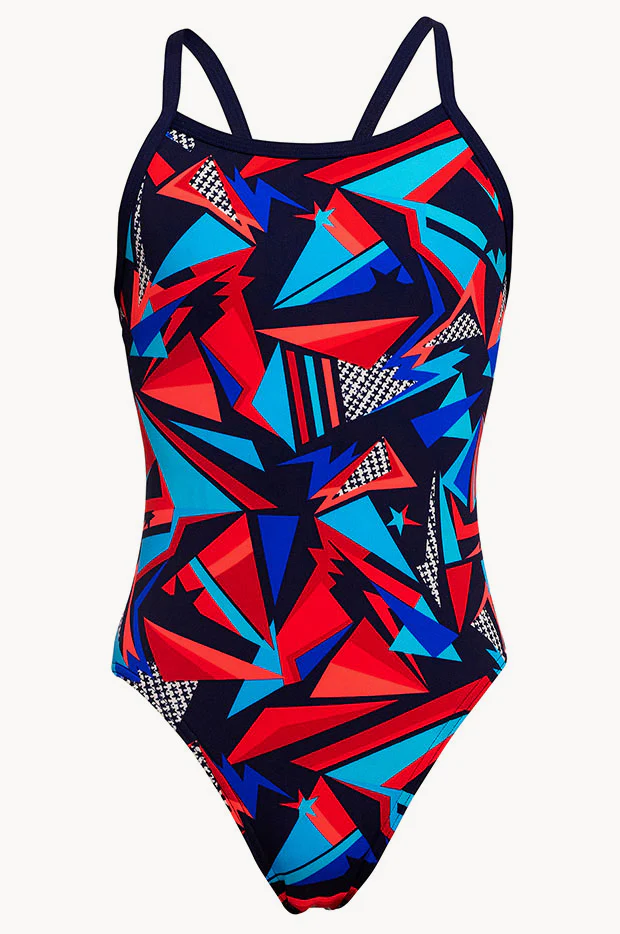 Girls Patriot Beat Single Strap One Piece - Image 3