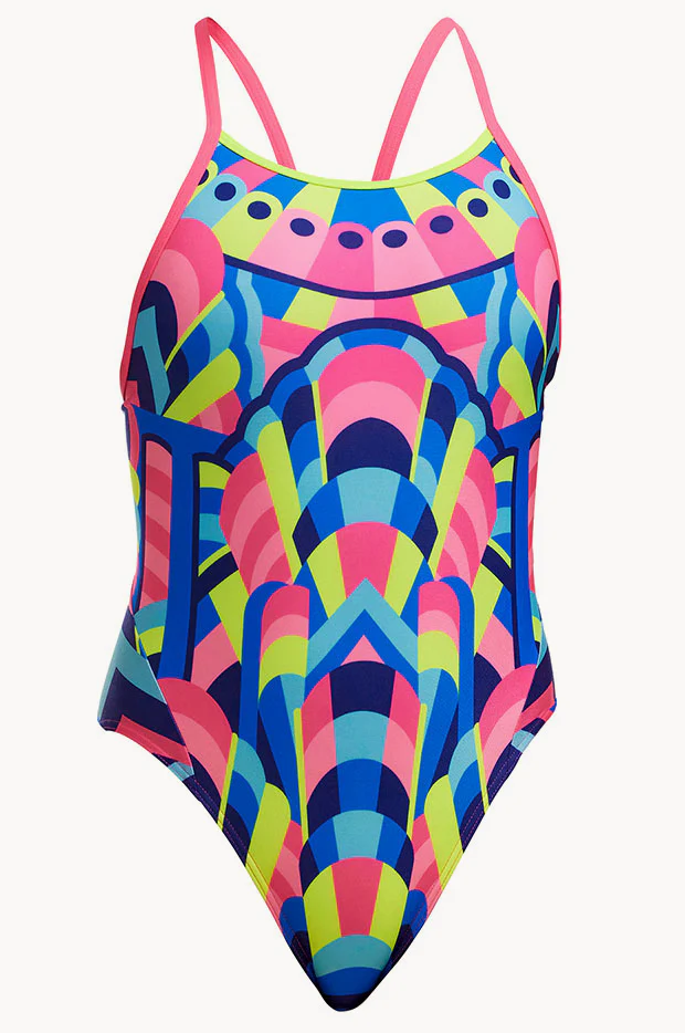 Girls Princess Pageant Diamond Back One Piece - Image 3