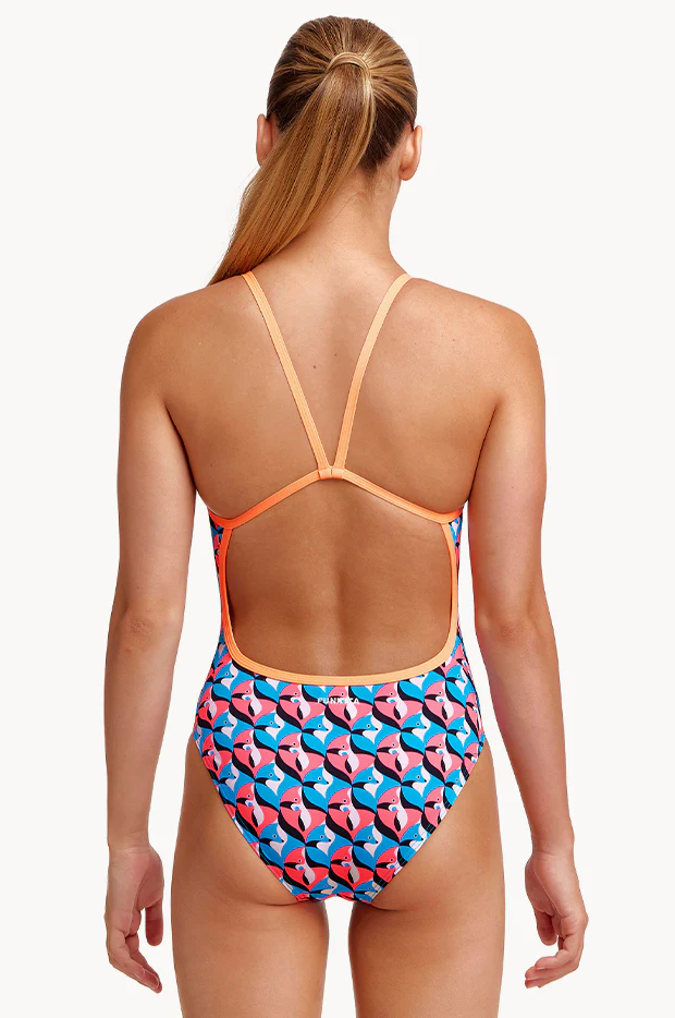 Girls Run Fox Run Single Strap One Piece - Image 2