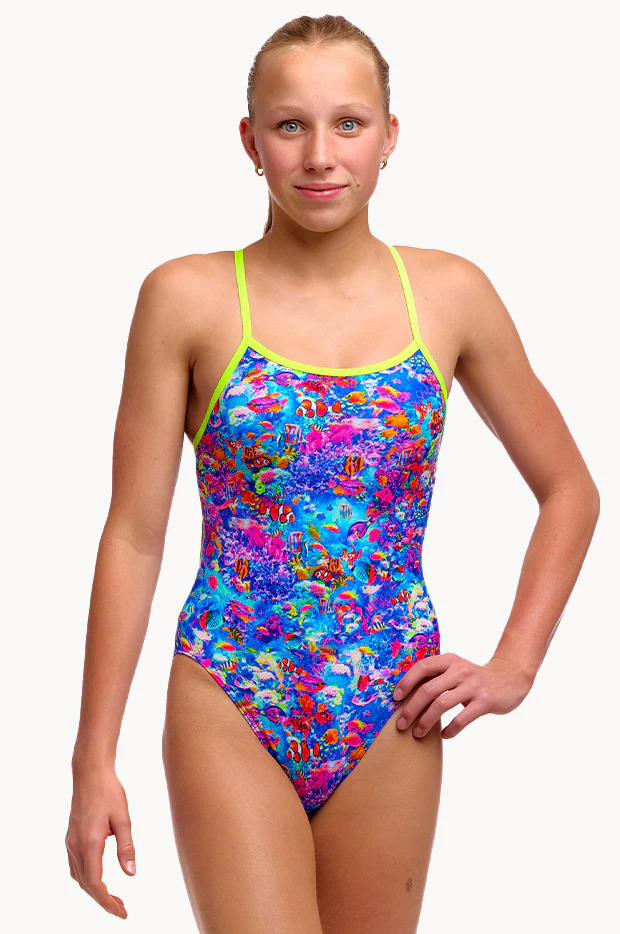 Girls Sea Life Single Strap One Piece - Image 3