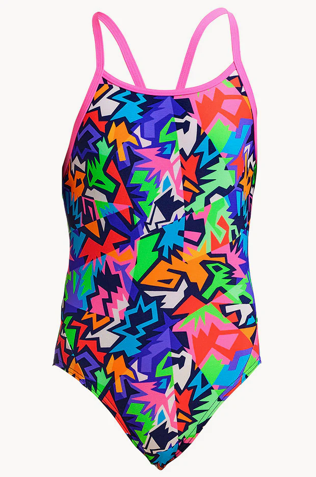 Girls Sharp Edges Diamond Back One Piece - Image 3