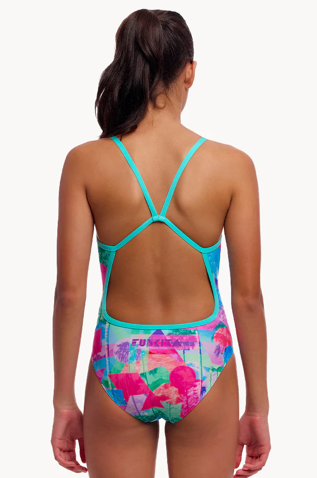 Girls Snap That Single Strap One Piece - Image 2