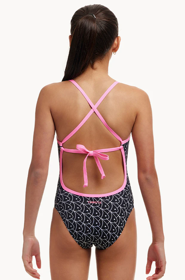 Girls Summer Fish Tie Me Tight One Piece - Image 2
