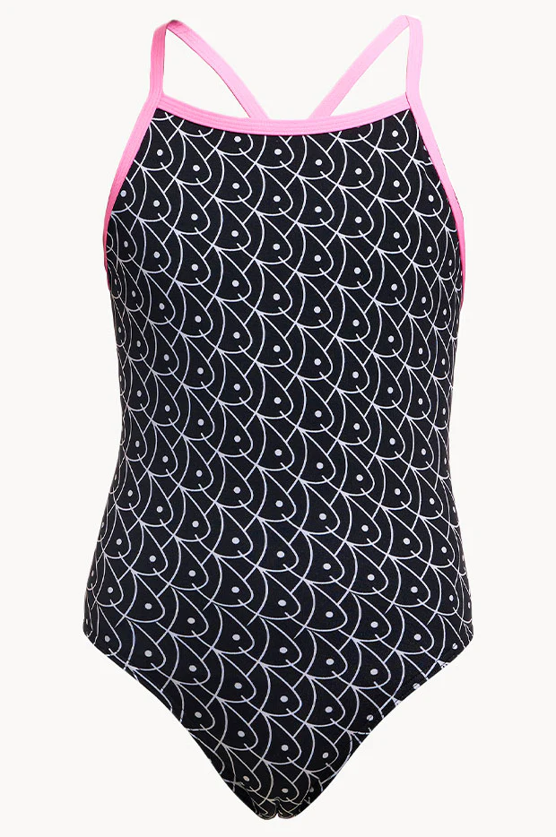 Girls Summer Fish Tie Me Tight One Piece - Image 3