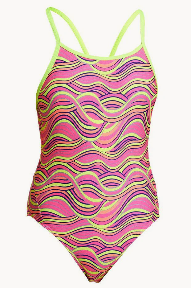 Girls Swerve Up Eco Diamond Back One Piece - Image 3