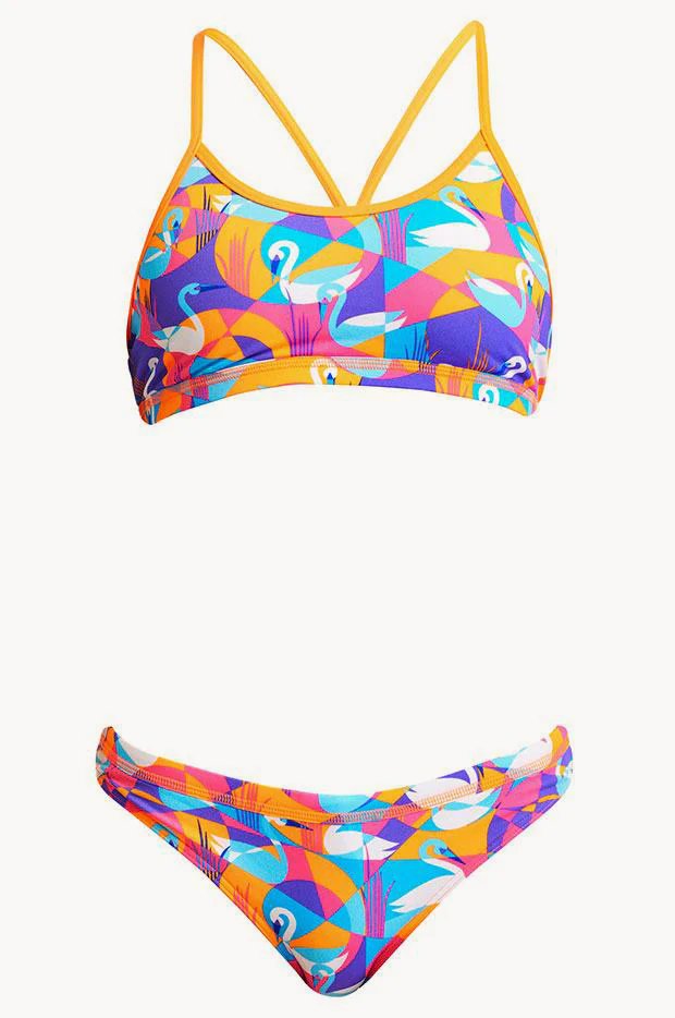 Girls Swim Swan Eco Crop Set - Image 3