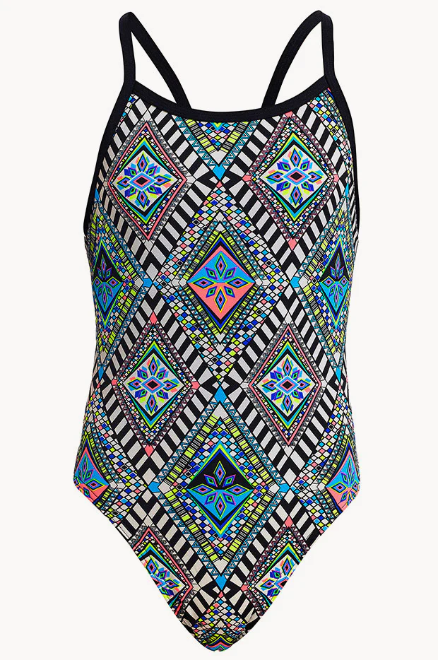 Girls Weave Please Single Strap One Piece - Image 3