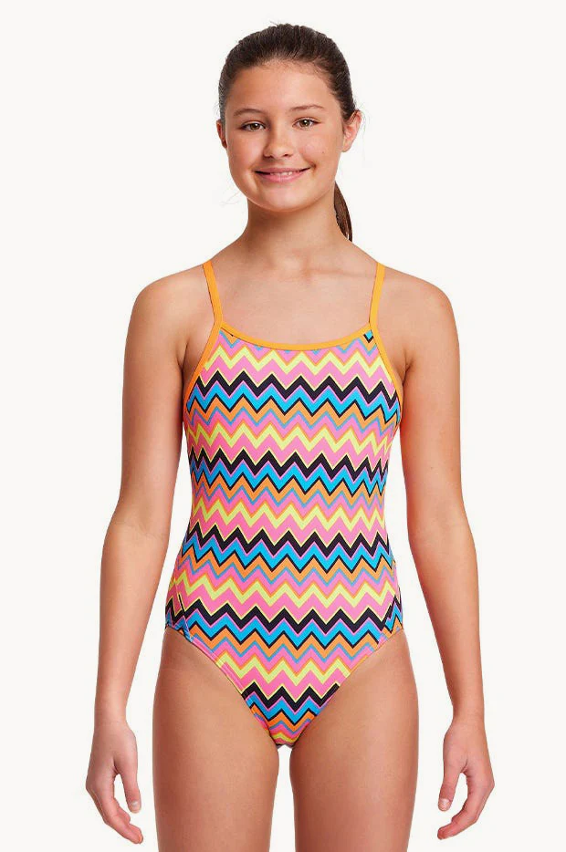 Girls Ziggy Pop Diamond Back One Piece