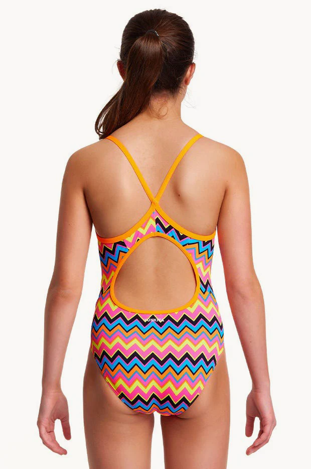 Girls Ziggy Pop Diamond Back One Piece - Image 2