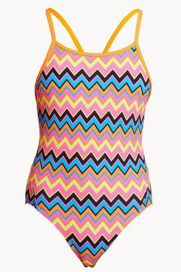 Girls Ziggy Pop Diamond Back One Piece - Image 3