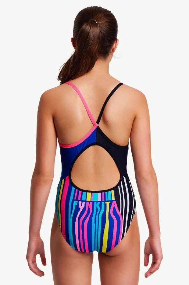 Girls Zorse Code Diamond Back One Piece - Image 2