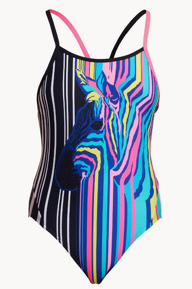 Girls Zorse Code Diamond Back One Piece - Image 3