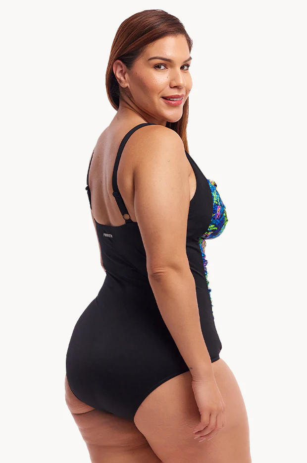 Midnight Meadow DD/E Cup Twist Front One Piece - Image 2