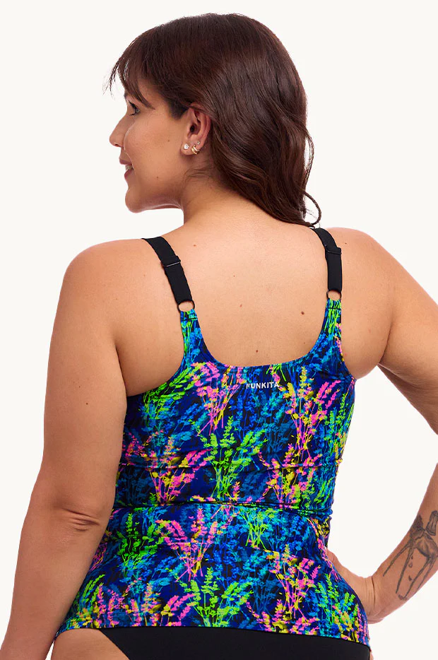 Midnight Meadow Scoop Neck Tankini Separate - Image 2